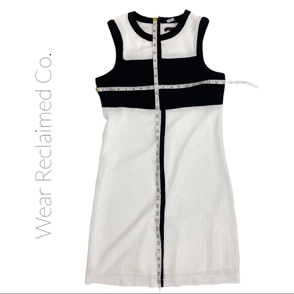 STELLA & JAMIE Black & White Midi Pencil Dress - Picture 5 of 8